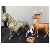 Cast Iron Deer, Metal Horse & more