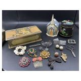 Vintage Whitman Salmagundi Tin Box & Vanity Items