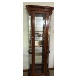 Glass Front/Side Lighted Curved Curio Cabinet