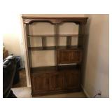 Oak Entertainment Center/ Desk