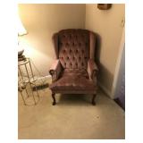 Wing Backed Queen Anne Arm Chair