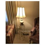 Brass & Glass Plant Table & Ginger Jar Brass Lamp