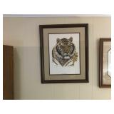 Guy Coheleach Pencil Signed Siberian Tiger Head