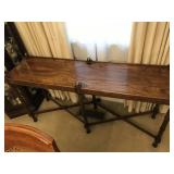 Brandt Wooden 6 Legged Sofa Table