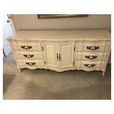 French Off White Triple Dresser By Continental