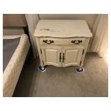French Off White 2 Door Night Stand by Continental