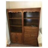 Broyhill Oak 2 Piece Secretary/ Book Case