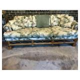 Floral Pattern Bamboo Couch