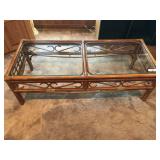 Bamboo Glass Top Coffee Table
