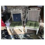 Pair of Matching Wrought Iron Spring Rockers