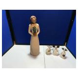 Willow Tree & 3 Angel Sculptures