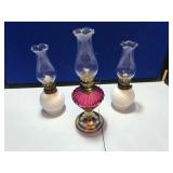 3 Mini Oil Lamps
