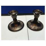 Pair of Gorham Sterling Silver Weighted Candle Sti
