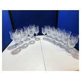 Leaded Crystal 8 Water Glasses & 12 Wine Glasses