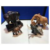 Selection of Marble/ Wood Elephant Décor