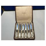 6 Sterling Silver Butter Knifes w/ Mother of Pearl
