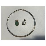 2 Sterling Silver Charms & 1 Necklace