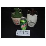 2 Vintage Whiskey Jugs