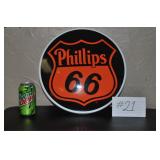 Round Enamel Phillips 66 Sign