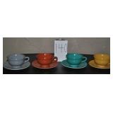 (4) Mid Century Cup and Saucer Sets