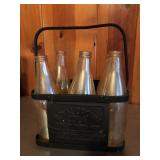 Opalescent bottles & RC Cola metal carrier