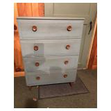 Teal MCM 4-drawer chest