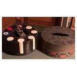 Vintage Clay Poker Chip set w/ Swastika (pre-Nazi)