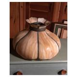 Antique Victorian Caramel slag glass lamp shade