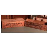 (2) Dovetail vintage cheese boxes