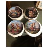 Set of 4 M.I. Hummel plates Little Companions
