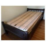 Twin size antique oak bed