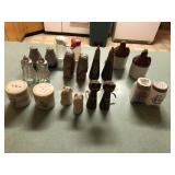 10 sets of vintage salt & pepper shakers