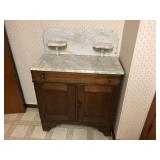 Early American marble top wash stand