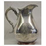 Antique Silver Plate Water Pitcher