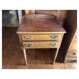 Walnut Ethan Allen two drawer side table