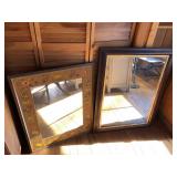 Pair of vintage wall hanging mirrors