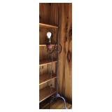 Early iron lightning rod floor lamp