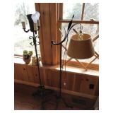 Pair of vintage iron lamps