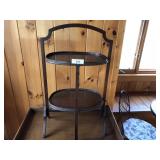 Early mahoganey pie stand 2 tiers folding