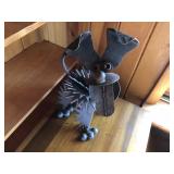 Hand crafted metal folk art large dog
