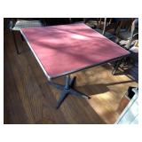 Vintage Diner metal table w/ red top
