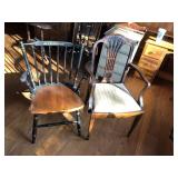 Pair of early Chairs, nice factory painted, & vict