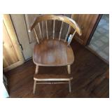 Early walnut childs highchair