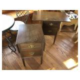 Pair of vintage solid Cherry drop leaf side tables