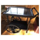 Vintage english tea cart w/butler top