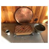 4 pcs of vintage copper, candle holder ++