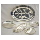5 pcs. Silver Plate Serving Dishes