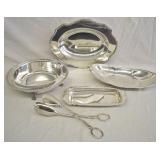 5 pcs. Silver Plate Serving Ware