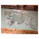 12pcs of vintage cut glass and crystal