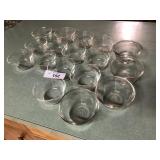 17pcs Glass custard cups FireKing, Pyrex